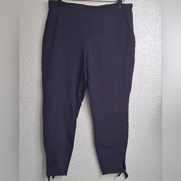 Lysse Navy Blue Tie Crop Pants Size XL - Picture 1 of 6